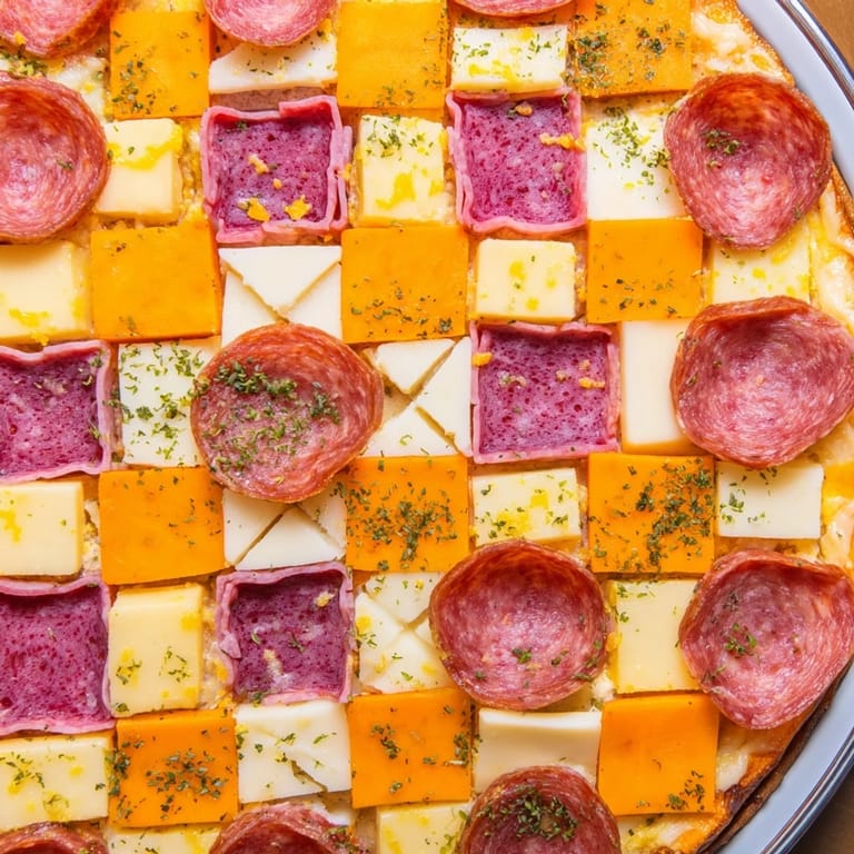Enjoy this delightful visual of a Patchwork Quilt, a gluten-free appetizer perfect for entertaining and sharing.