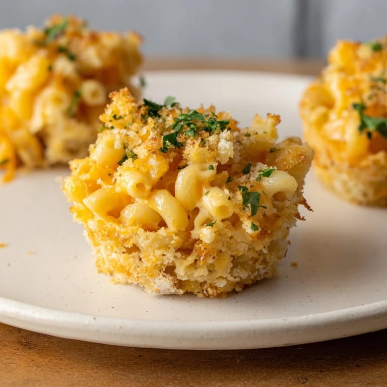 Perfectly portioned mini Tinis Mac and Cheese muffins offer a delightful, kid-friendly snack option.