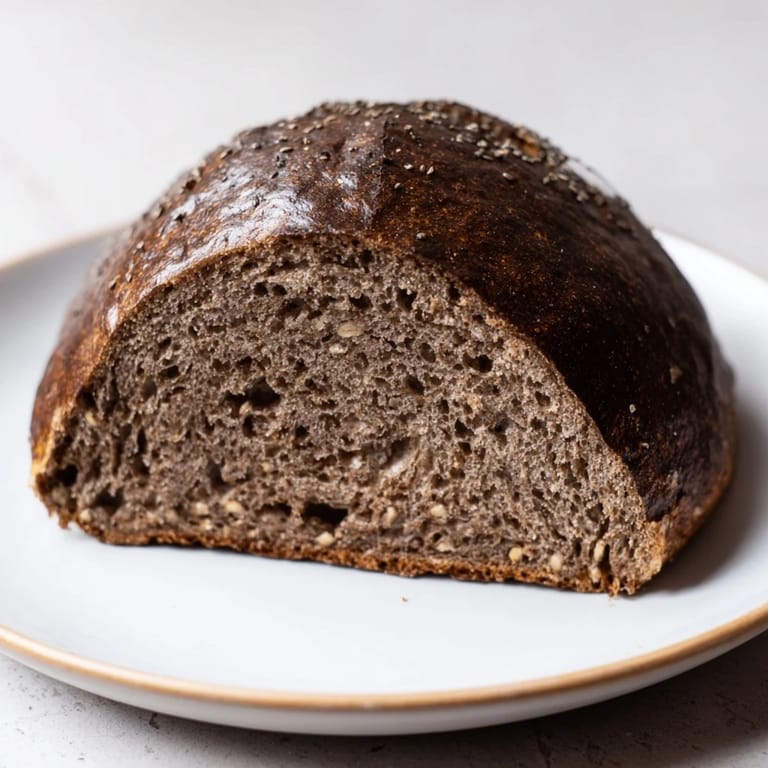 This dark rye Estonian Leib, a traditional sourdough bread, is perfect for serving with smoked fish.