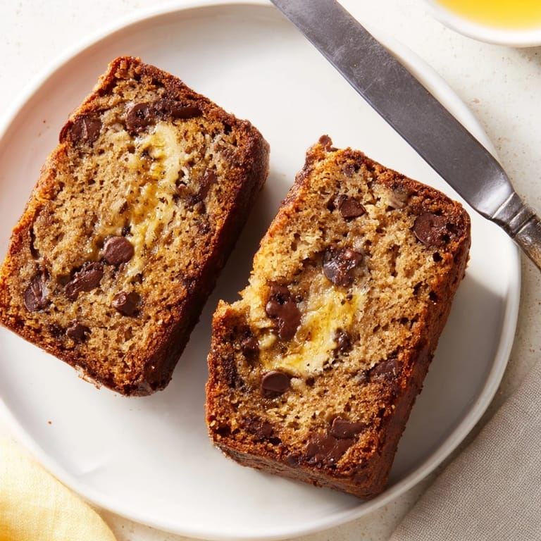 Moist and flavorful banana bread with a tender crumb, ideal alongside coffee or tea.