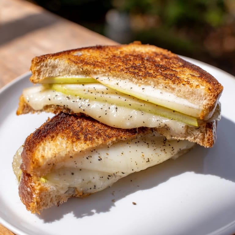 Crisp apple and smoky Gouda star in this delicious Smoked Gouda & Apple Grilled Cheese for an easy lunch.