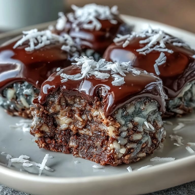 A batch of sweet Moose Bites sits on a plate, featuring no-bake bites with condensed milk and vanilla.  