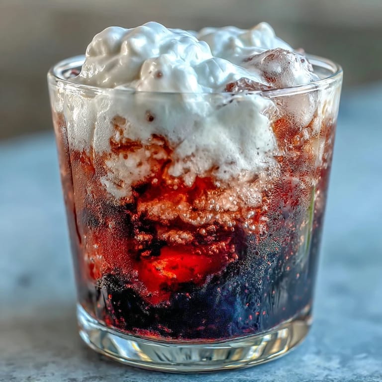 Creamy Midnight Malibu Dirty Soda in a tall glass with ice, ready to enjoy as a refreshing sweet treat.