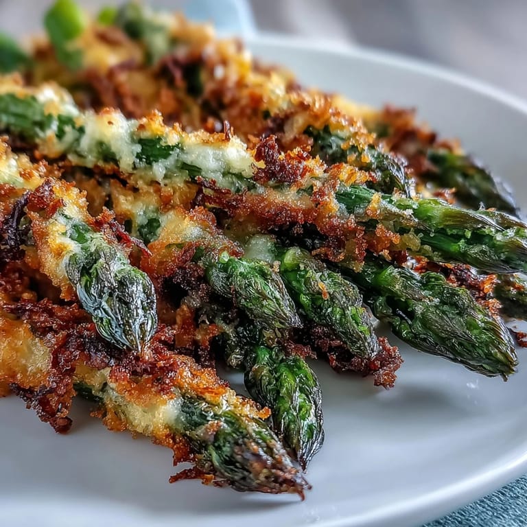 Freshly baked Crispy Chili-Garlic Asparagus Fries are plated with lemon wedges, ready to be dipped in spicy mayonnaise.