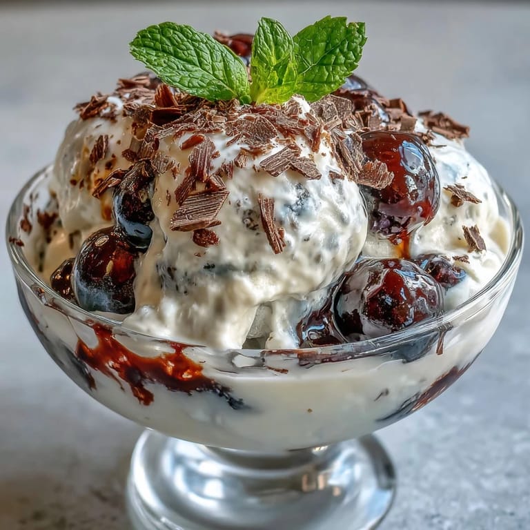 Creamy Greek yogurt and mixed berries layered in glasses, finished with rich dark chocolate shavings for an elegant treat