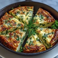 Spring Brunch Frittata with Asparagus and Goat Cheese: golden baked eggs with tender asparagus, creamy goat cheese, and fresh herbs for a light, flavorful meal.
